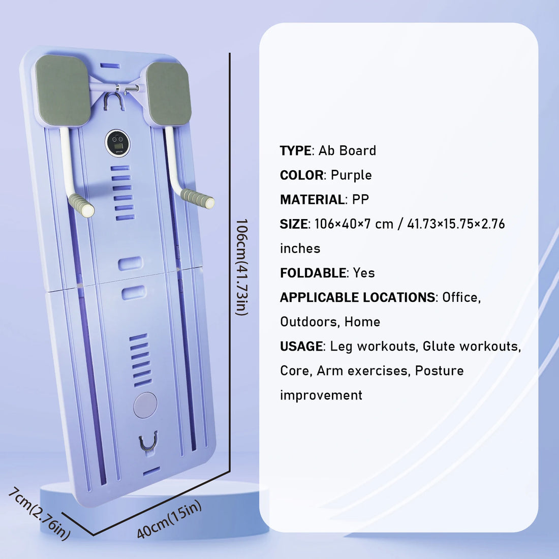 Multifunctional Adjustable Pilates Board