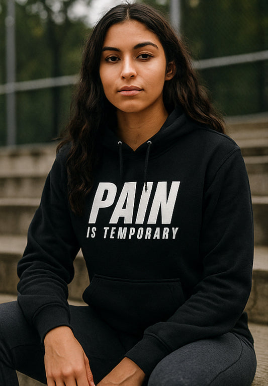 Unisex Premium Mid-Weight Hoodie – White Bold Logo