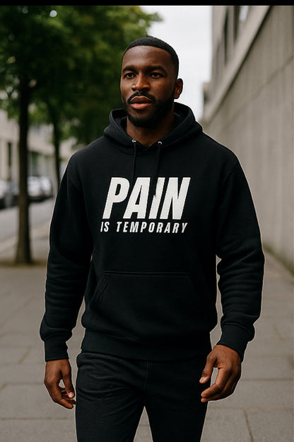 Unisex Premium Mid-Weight Hoodie – White Bold Logo