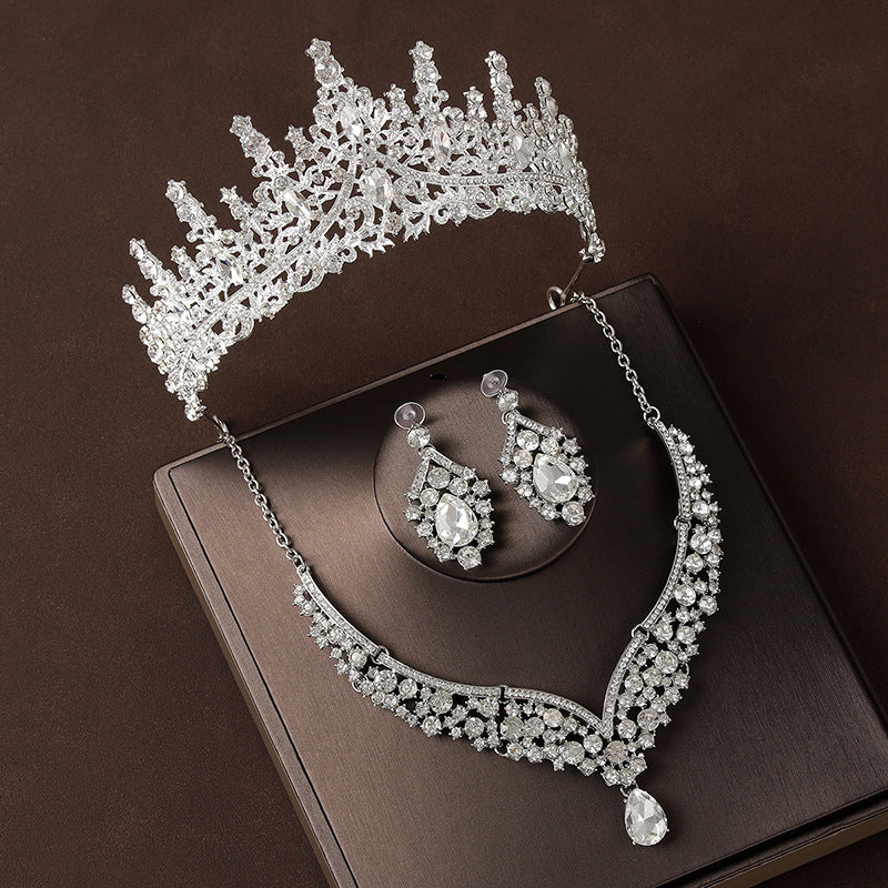Sparkling Rhinestone Crown Set
