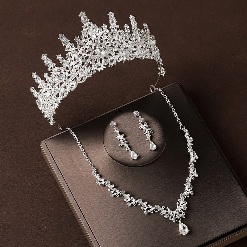 Sparkling Rhinestone Crown Set
