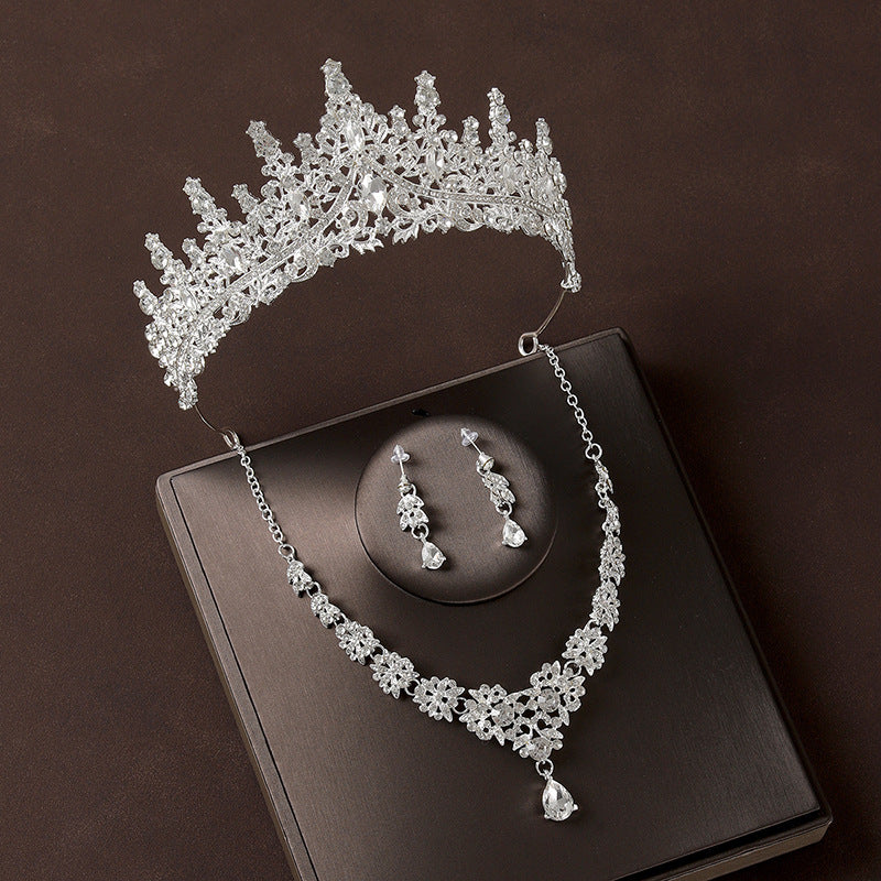 Sparkling Rhinestone Crown Set