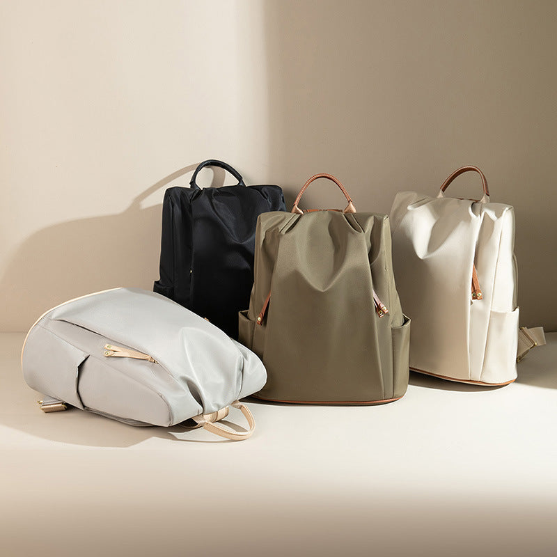 Fashion Commuter Contrast Color Travel Bag Large-capacity Backpack