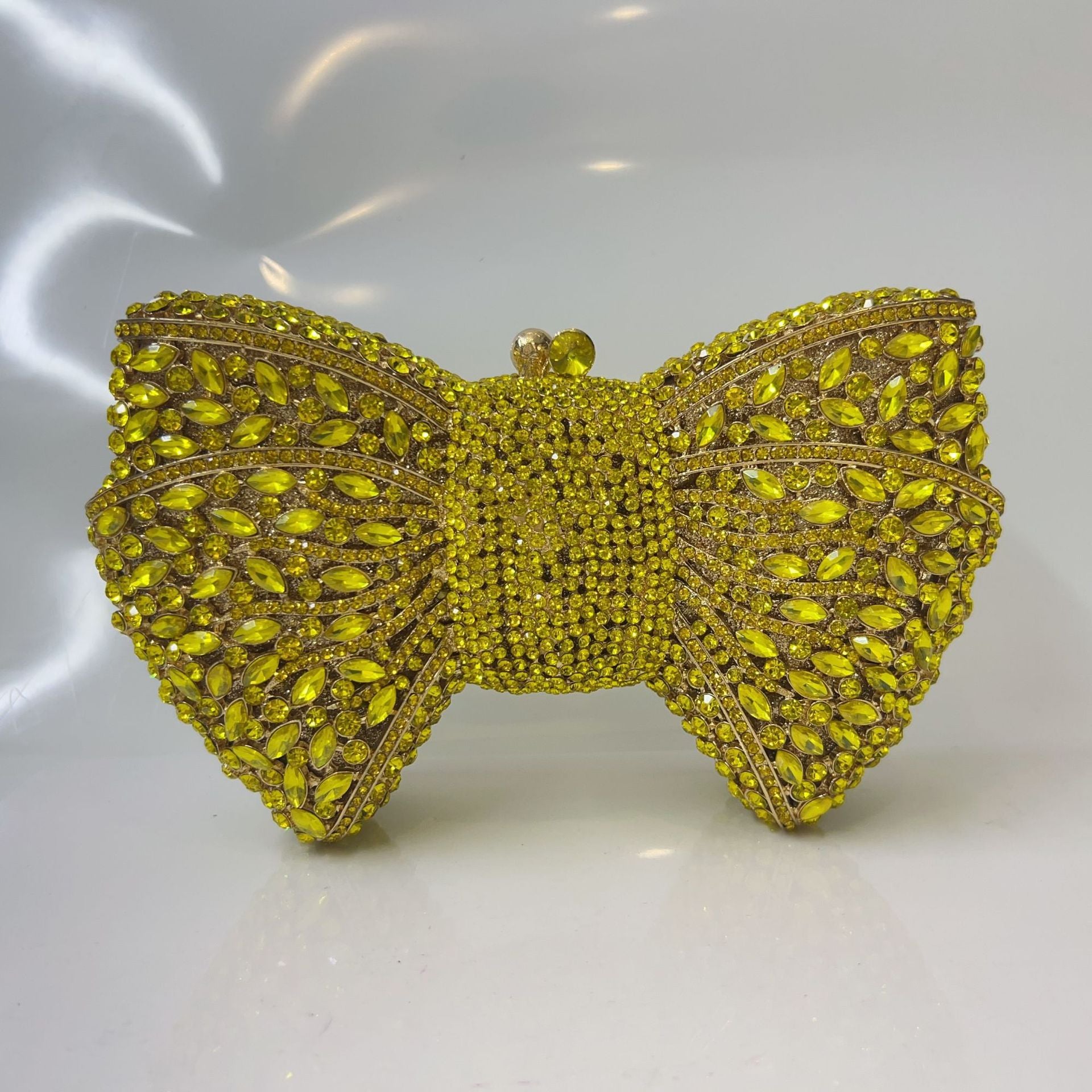 Bow Diamond Evening Bag Rhinestone Clutch