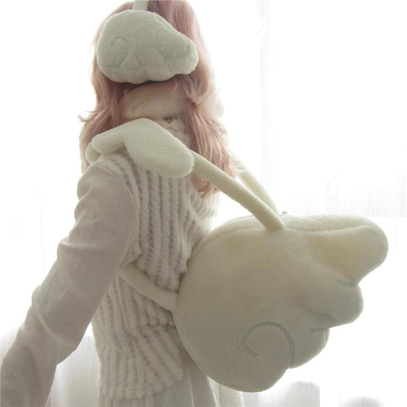 Snow Angel Plush Wings Style Bag Portable Shoulder