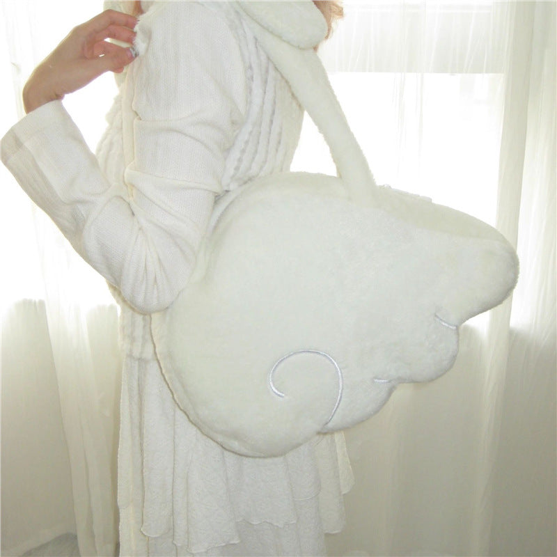 Snow Angel Plush Wings Style Bag Portable Shoulder