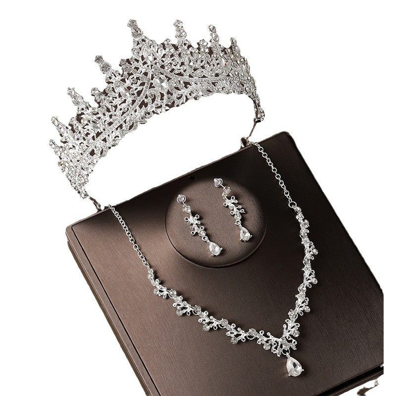 Sparkling Rhinestone Crown Set
