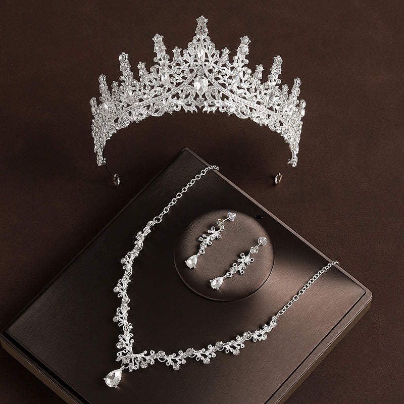 Sparkling Rhinestone Crown Set