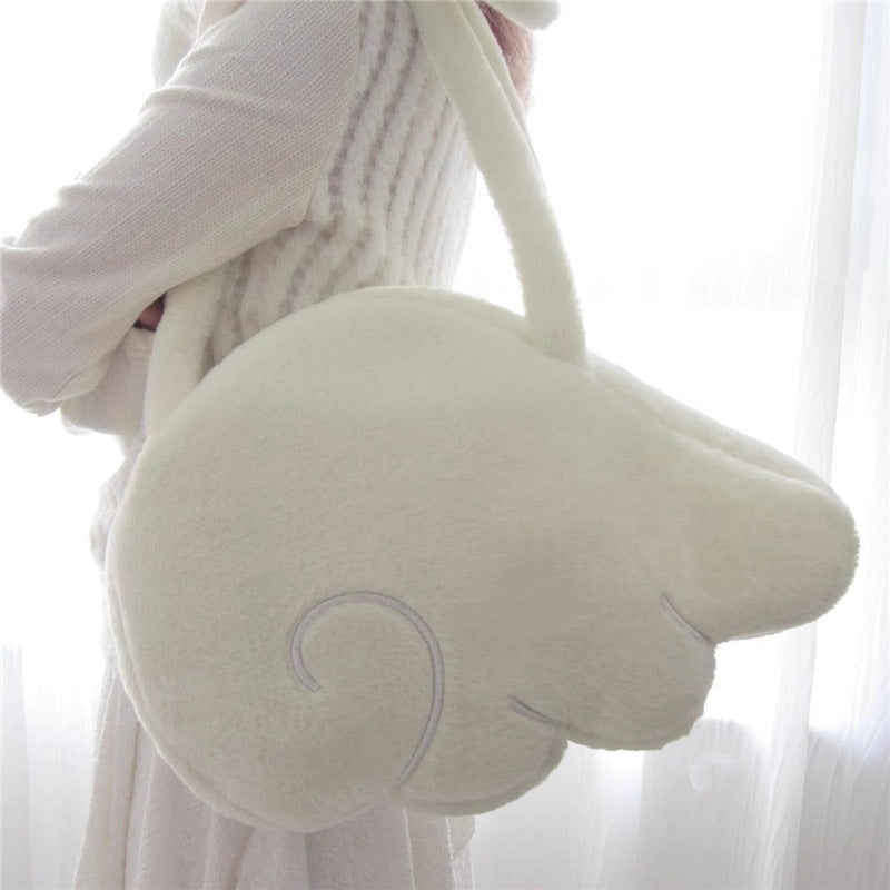 Snow Angel Plush Wings Style Bag Portable Shoulder
