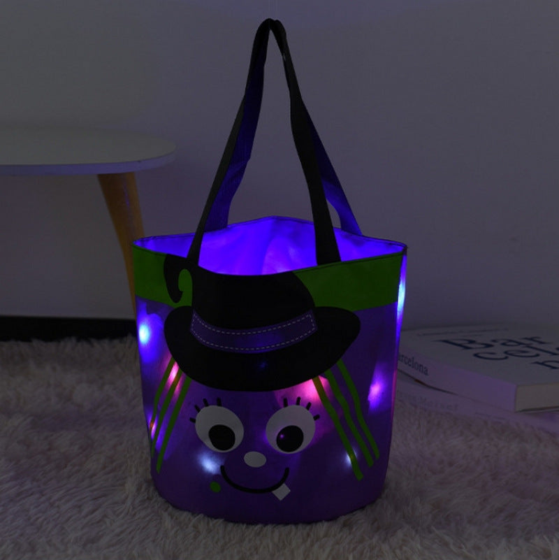 Multi-gear Luminous Halloween Basket Decorations Candy Bag