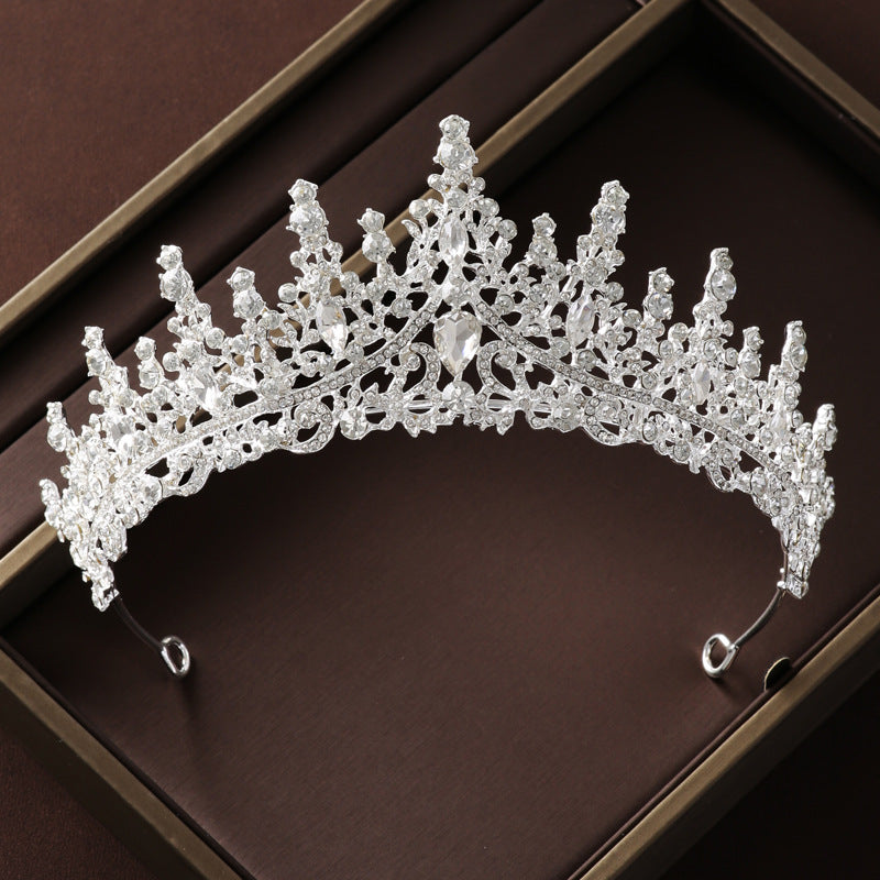 Sparkling Rhinestone Crown Set
