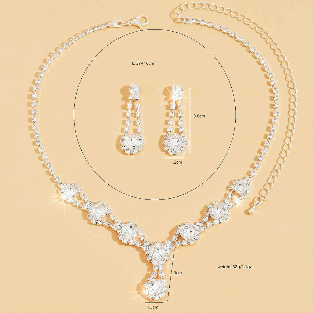 Rhinestone Crystal Jewelry Set