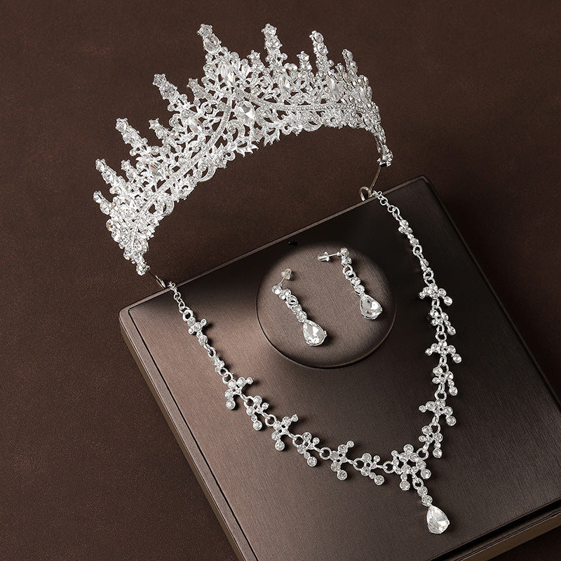 Sparkling Rhinestone Crown Set