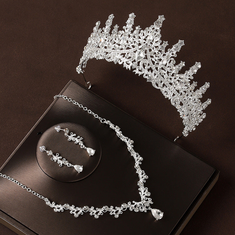 Sparkling Rhinestone Crown Set