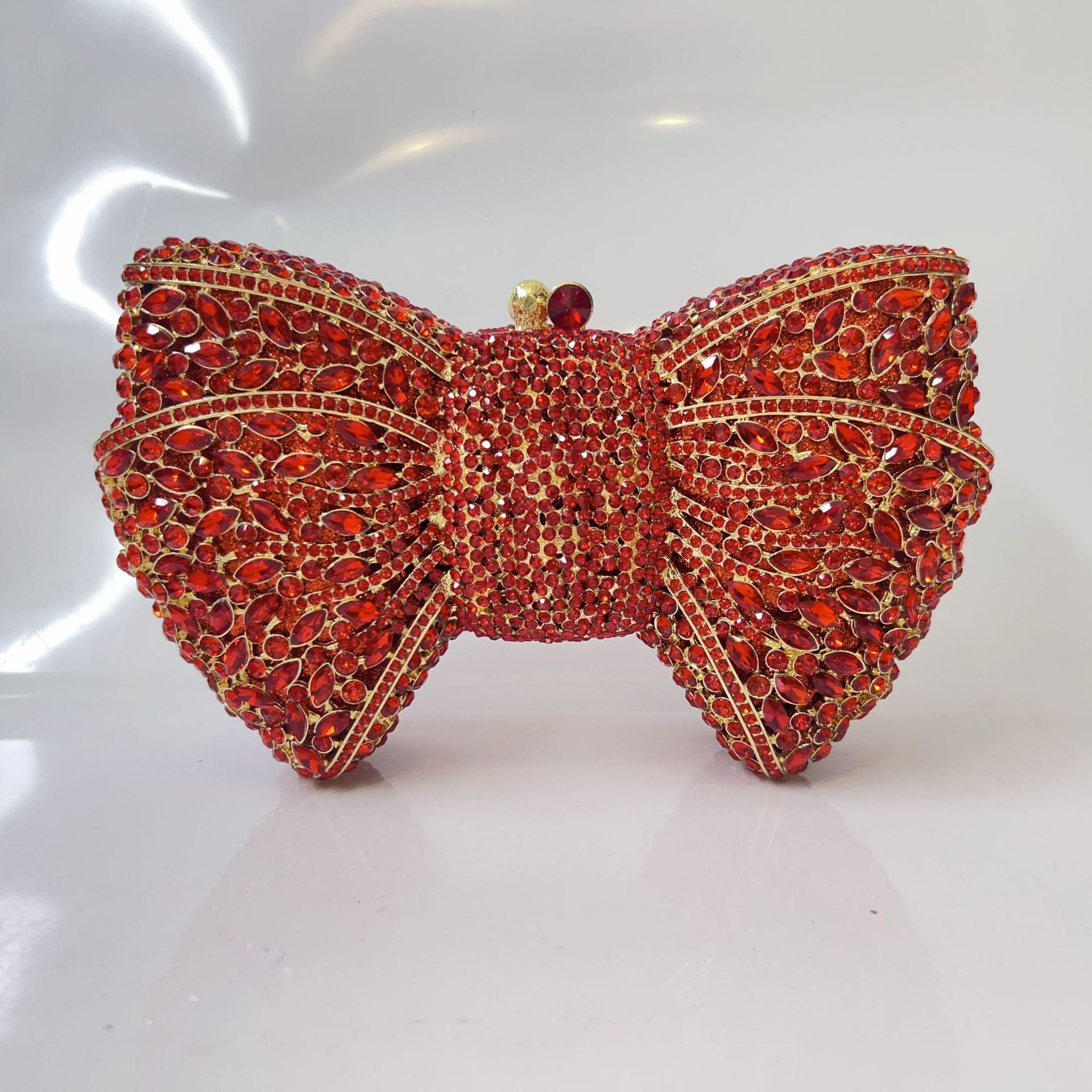 Bow Diamond Evening Bag Rhinestone Clutch