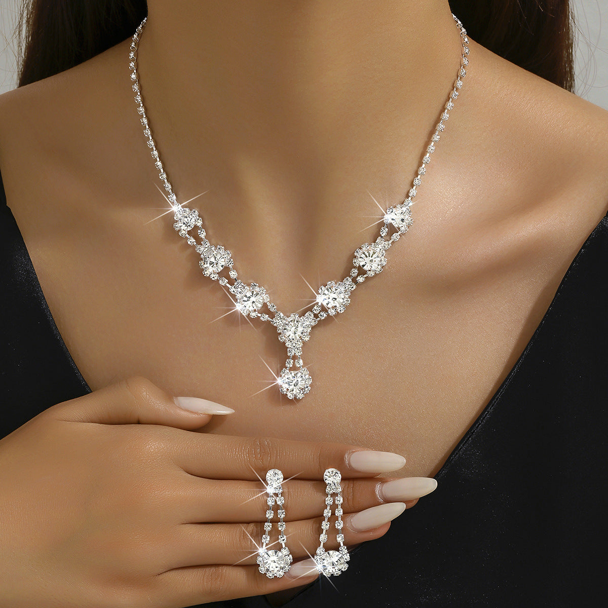 Rhinestone Crystal Jewelry Set
