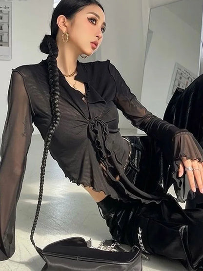 Flare Sleeve Blouse