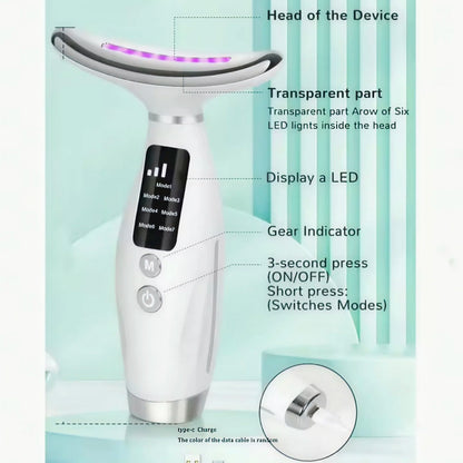 7-Color Galvanic Red Light Facial Massager