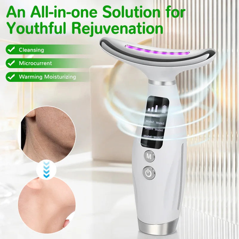 7-Color Galvanic Red Light Facial Massager