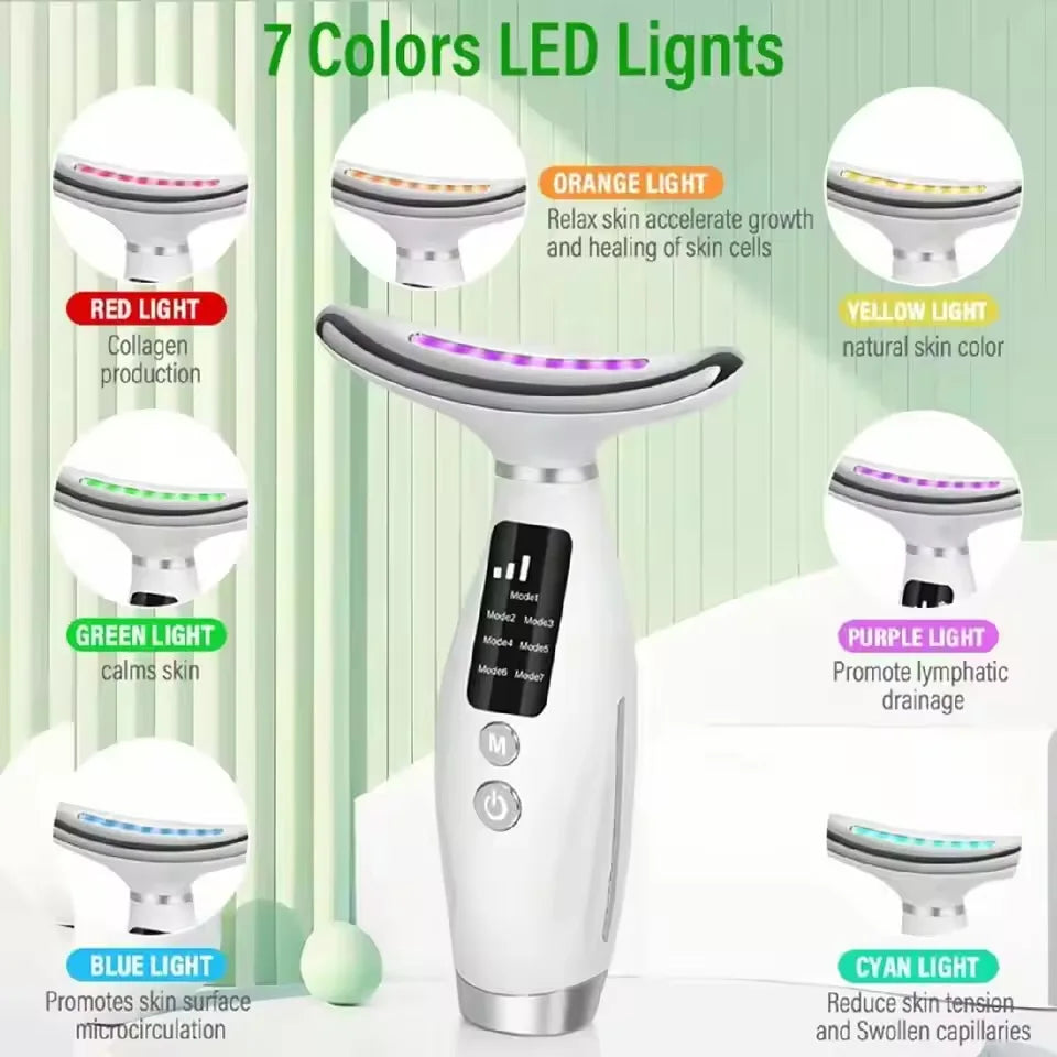 7-Color Galvanic Red Light Facial Massager