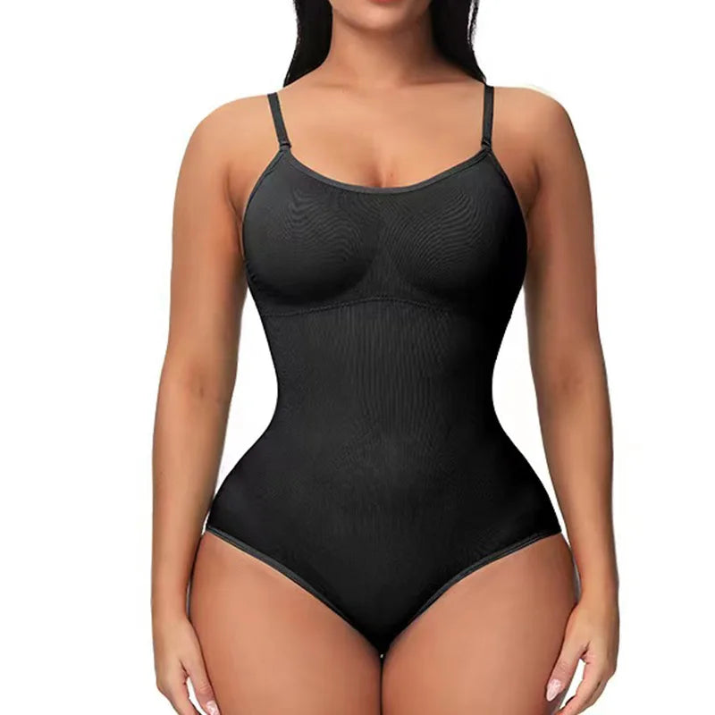 V Neck Spaghetti Strap Compression Bodysuits
