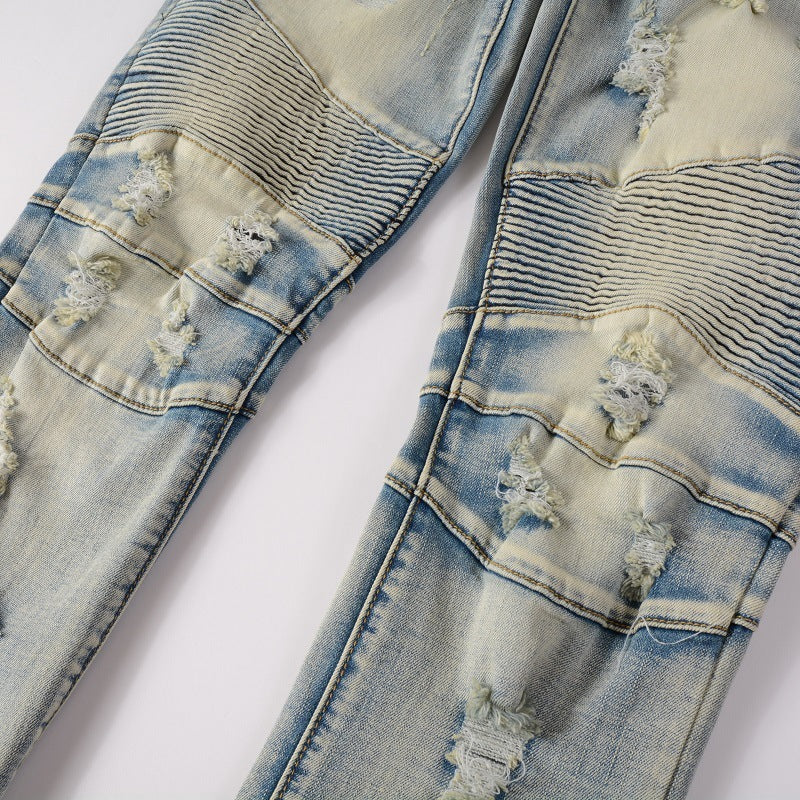 Distressed Slim Stretch Jeans