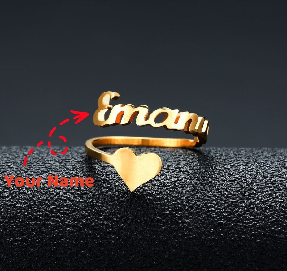 Custom Name Stainless Steel Ring