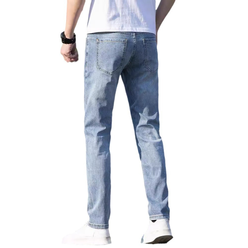 Thin Straight Fit Denim Pants
