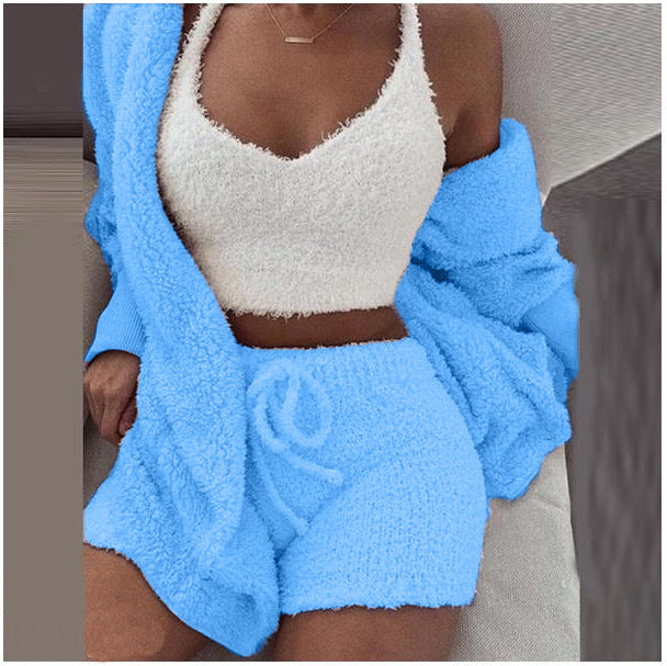 3-Piece Plush Loungewear Set