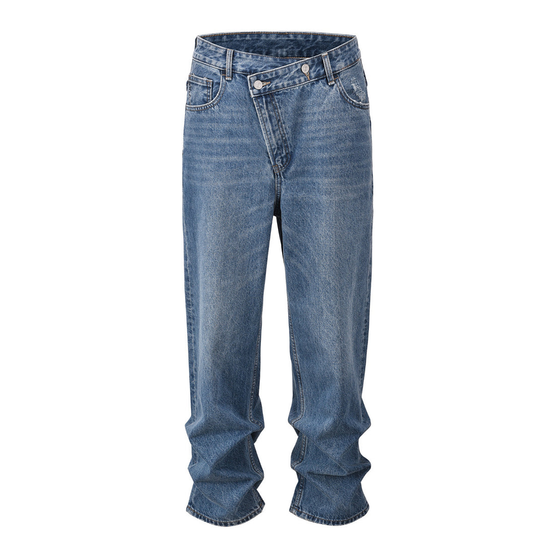 Washed Distressed Casual Jeans