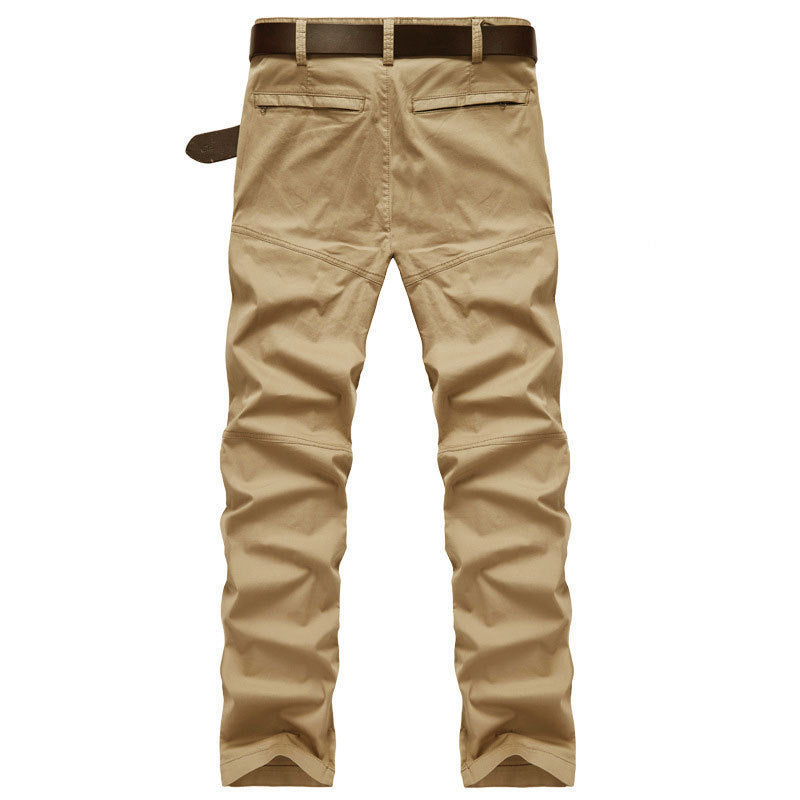 Solid Color Straight Stretch Trousers