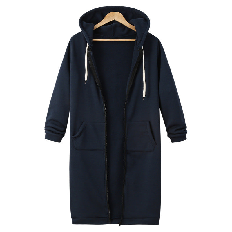Hooded Fleece Long Jacket