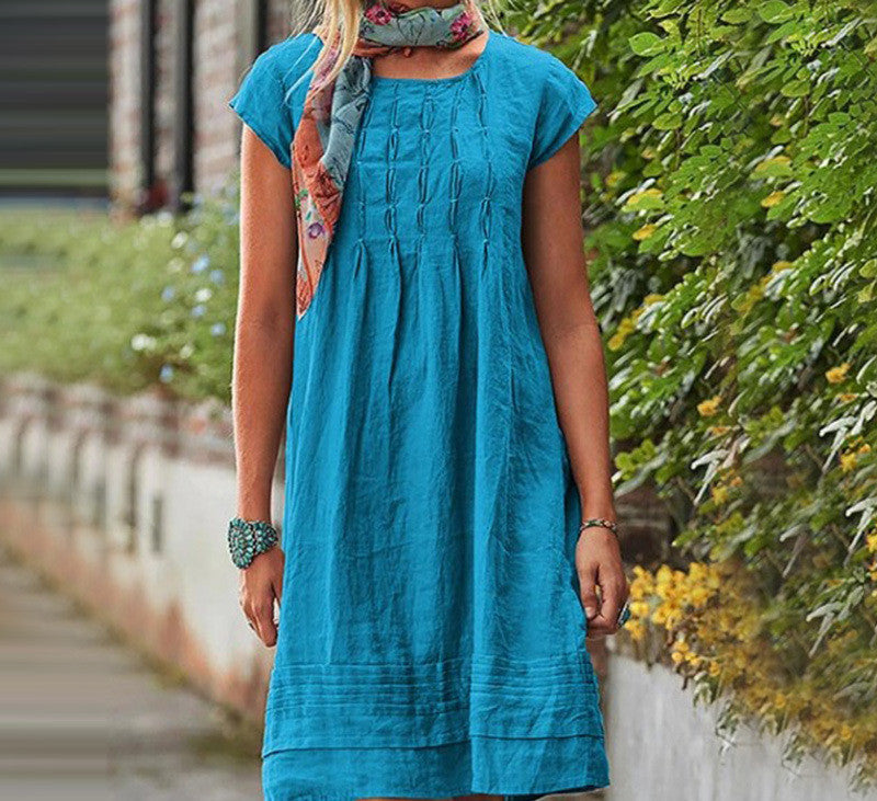 Trendy U-Neck Casual Dress