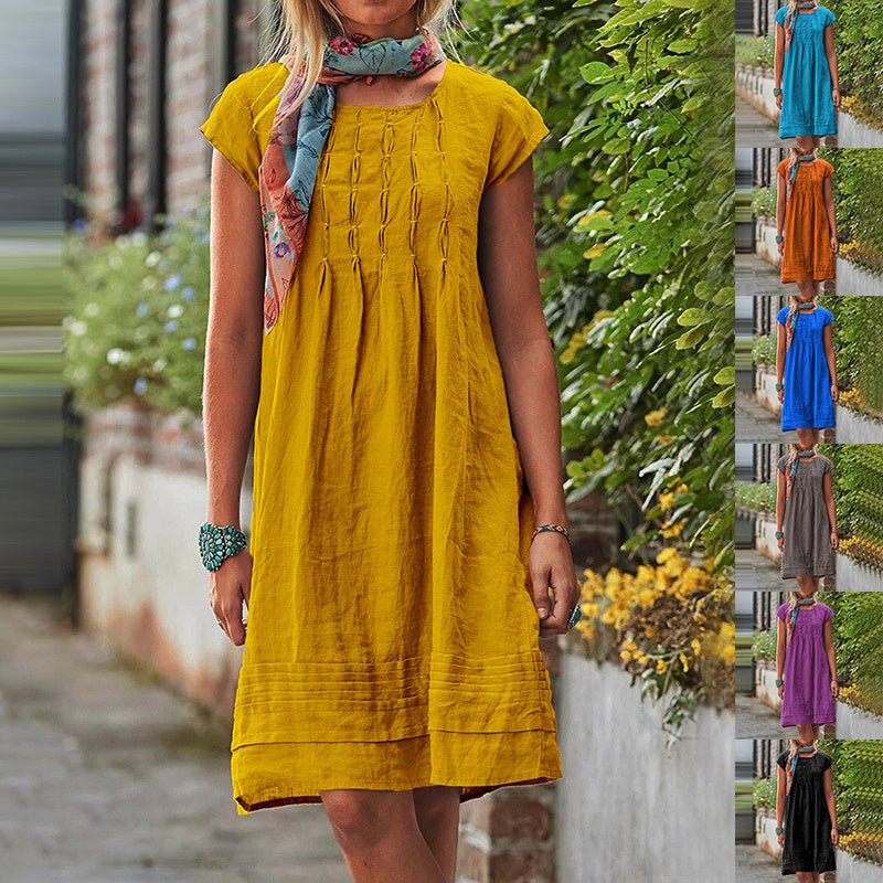 Trendy U-Neck Casual Dress