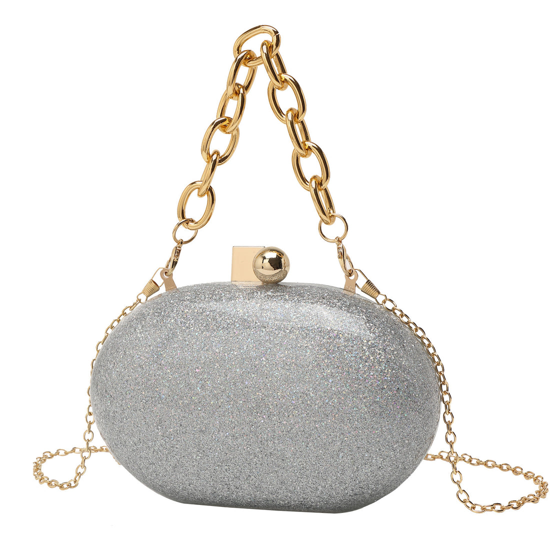 Oval Acrylic Chain Crossbody Shoulder Hand Bag