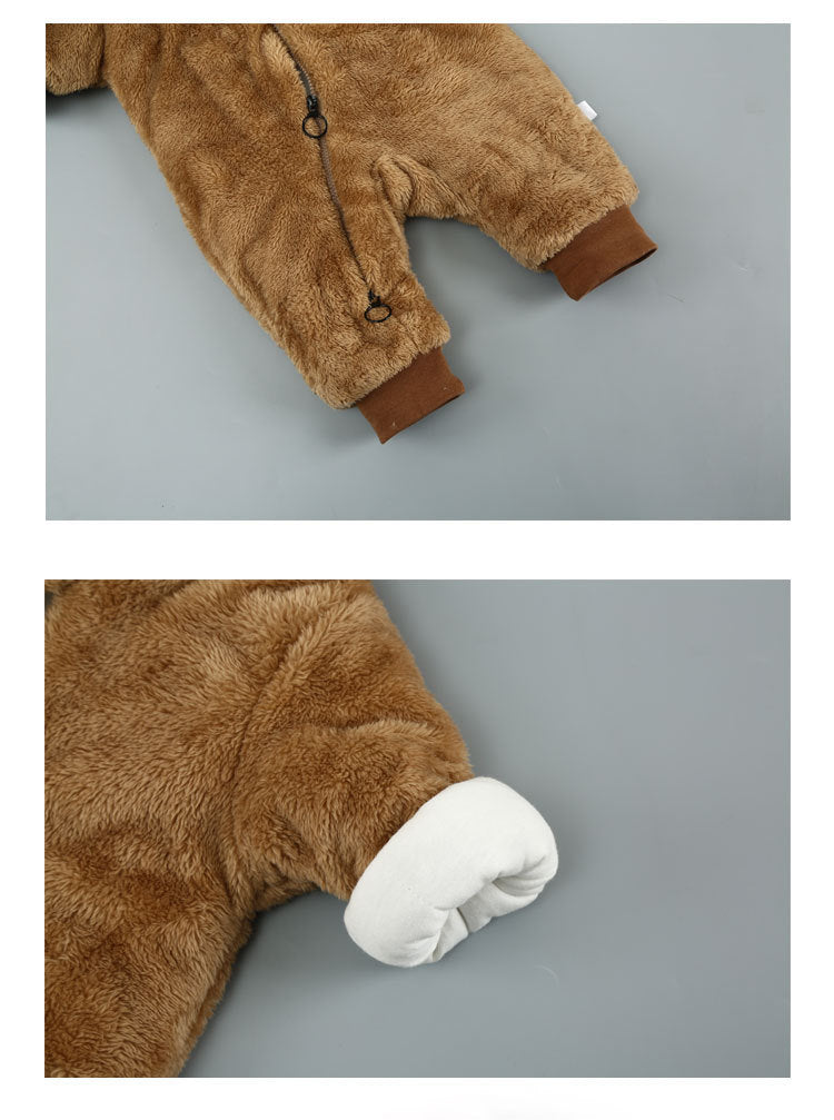 Clothes Plus Cotton Onesies – cute gray hooded romper for toddlers