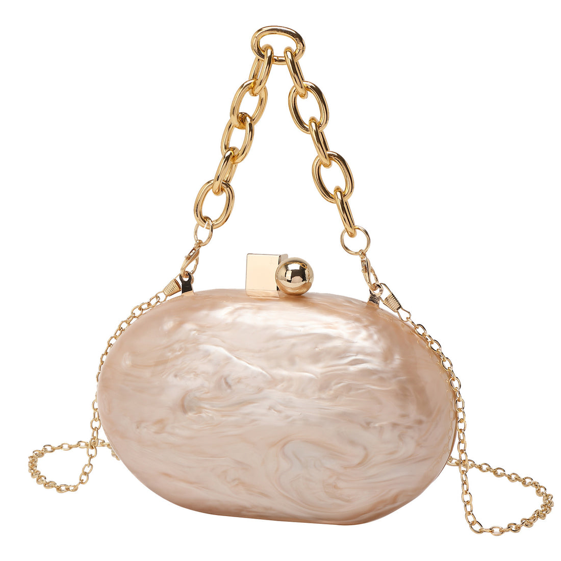 Oval Acrylic Chain Crossbody Shoulder Hand Bag
