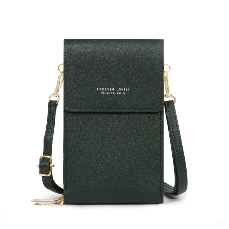 Women's Fashionable Crossbody PU Leather Touch Screen Mobile Wallet