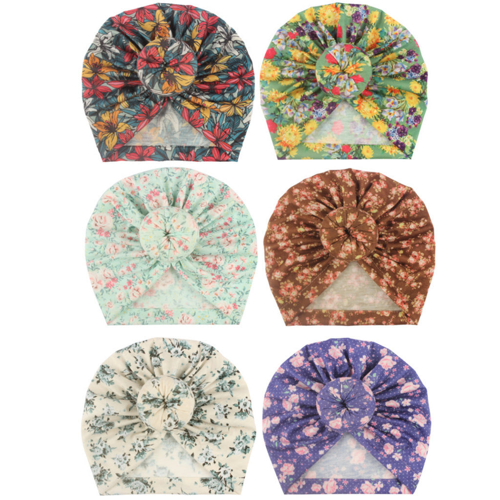 Children's Bun Hat Newborn Print