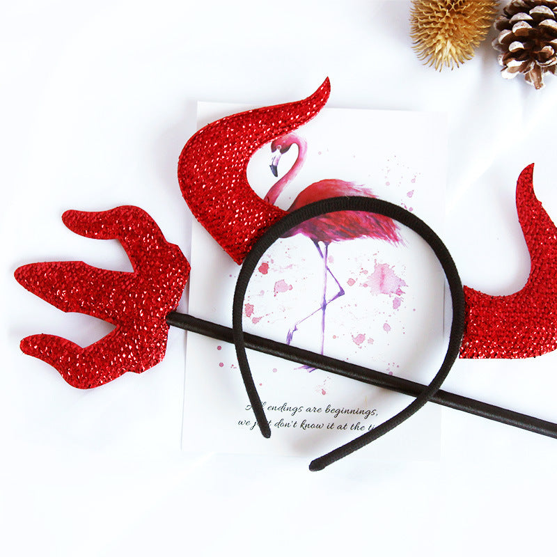 Halloween Headband Funny Costume black and red design