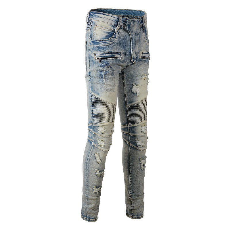 Distressed Slim Stretch Jeans