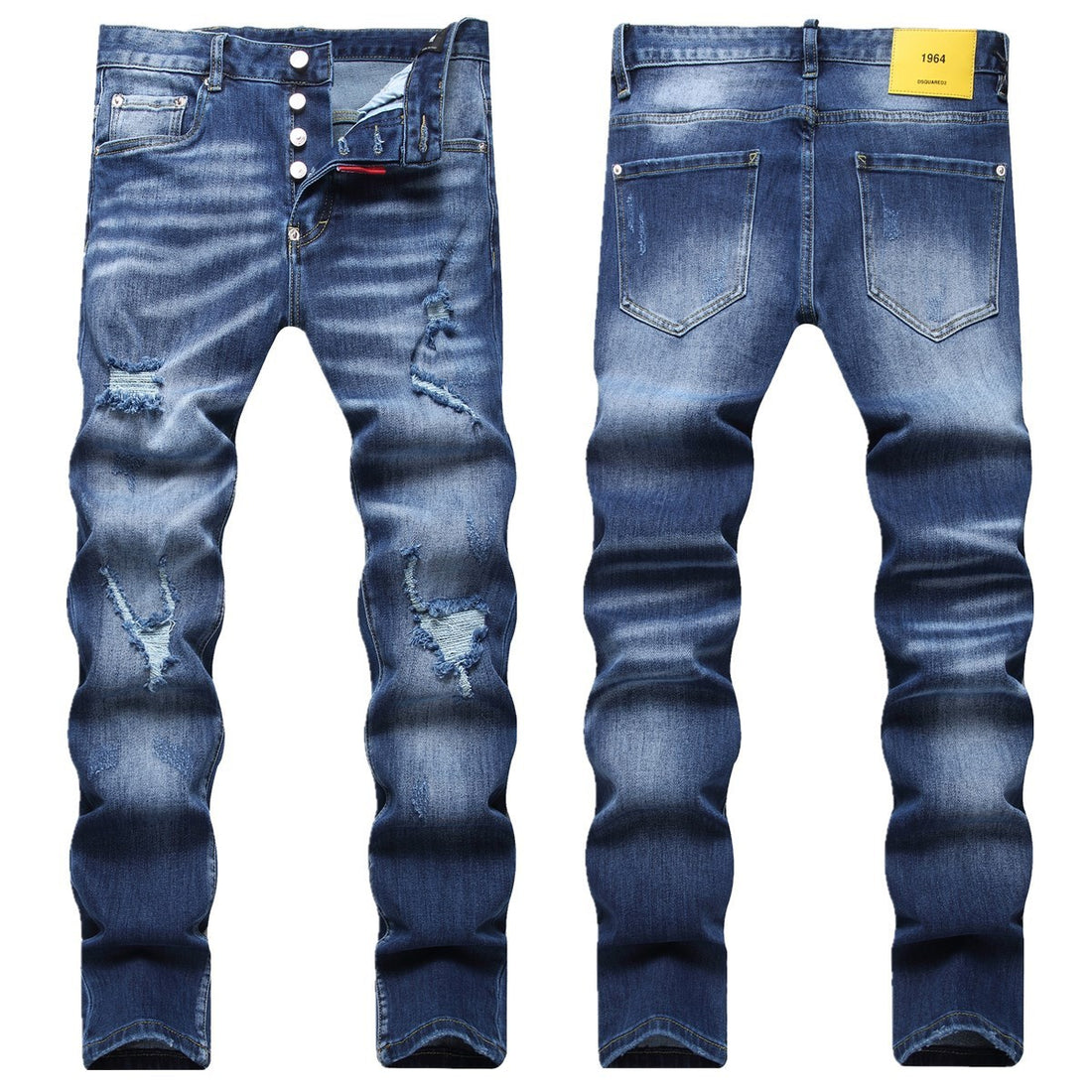 Ripped Fashion Slim Stretch Denim