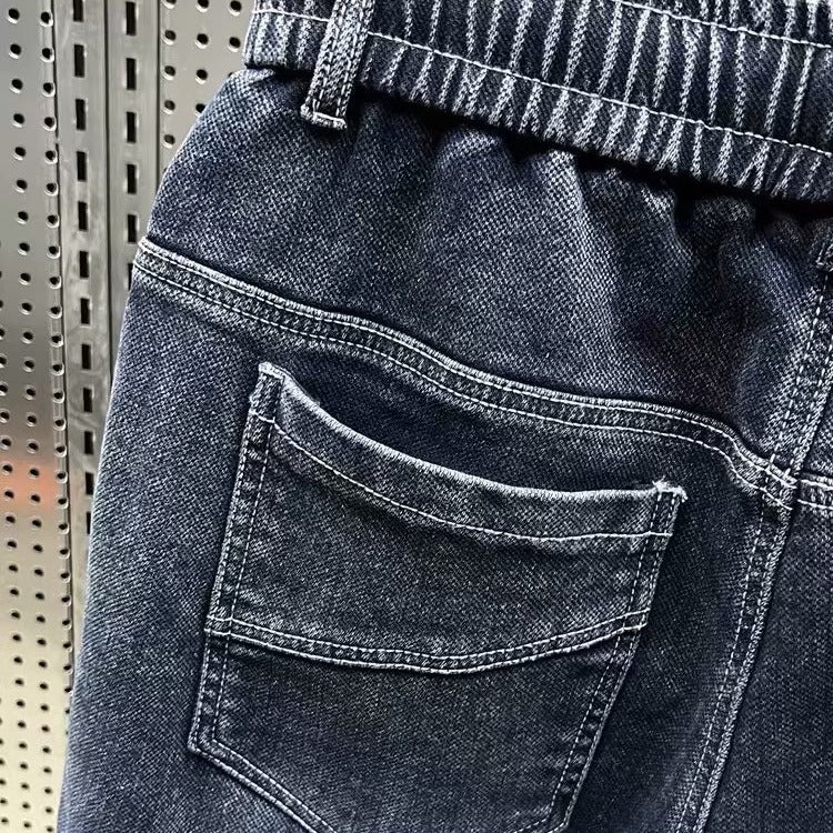 Fleece Lined Loose Jeans