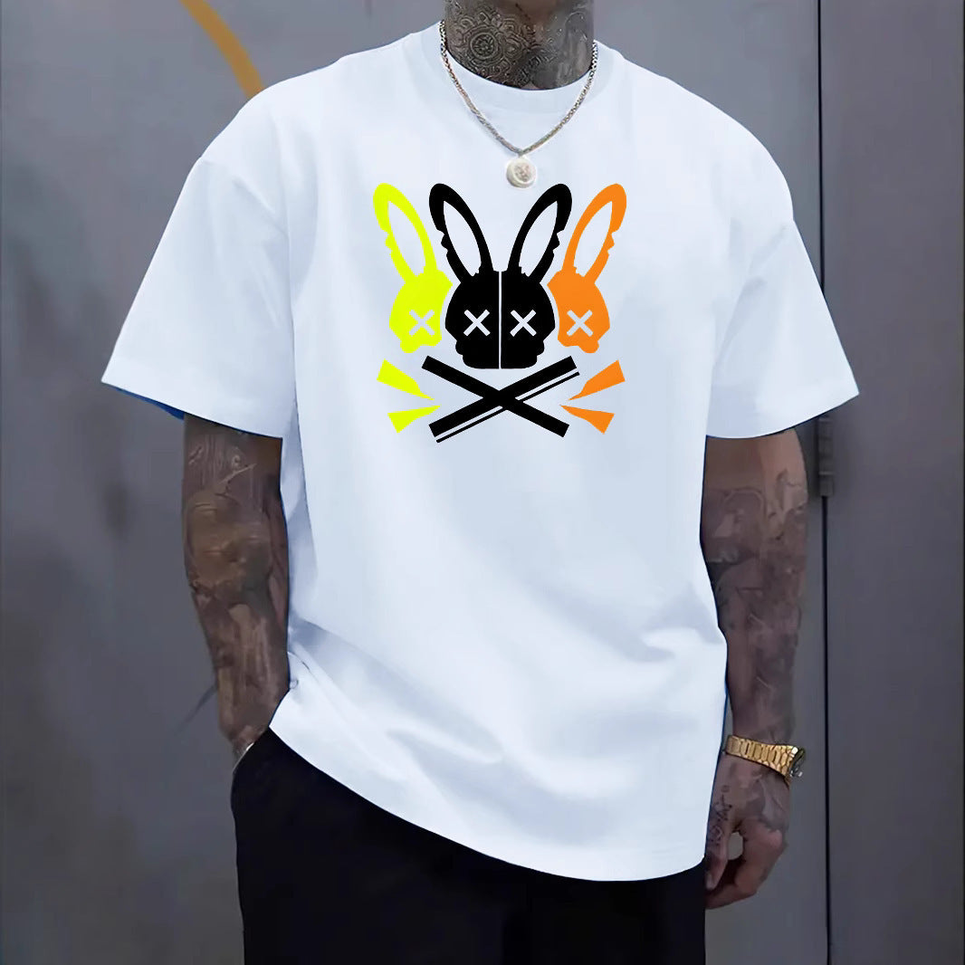 Unique Rabbit Skull Printed T-shirt