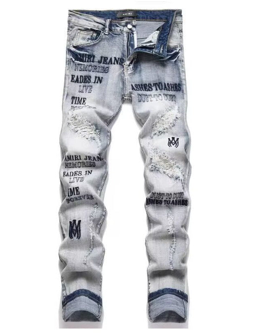 Trendy Retro Dyed Jeans Men