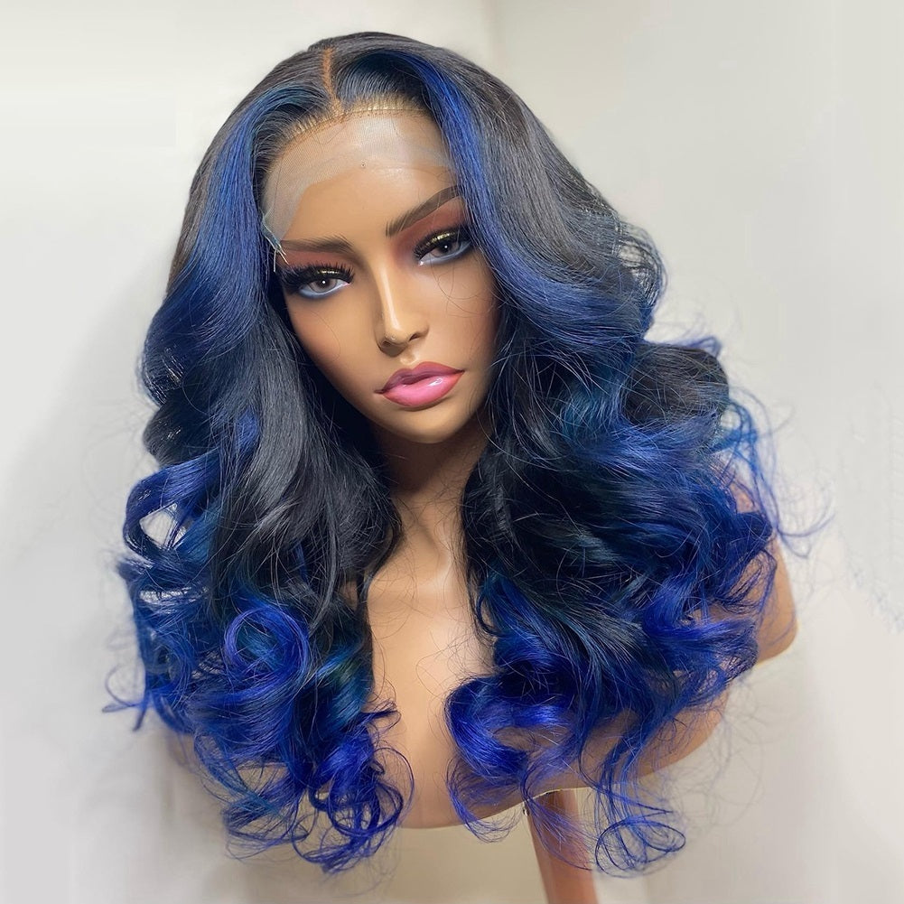 Color Blend Human Hair Wig