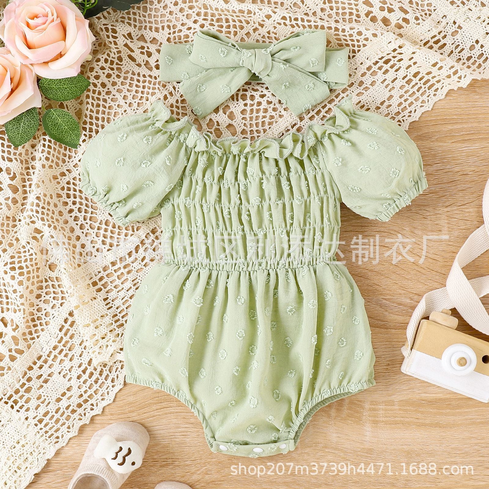 Baby Girl Puff Sleeve Romper