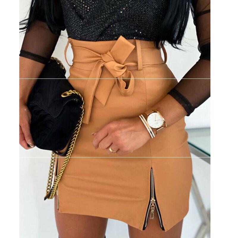 Leather Short Mini Skirt
