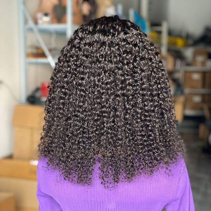 Human Hair Curly Headband Wig