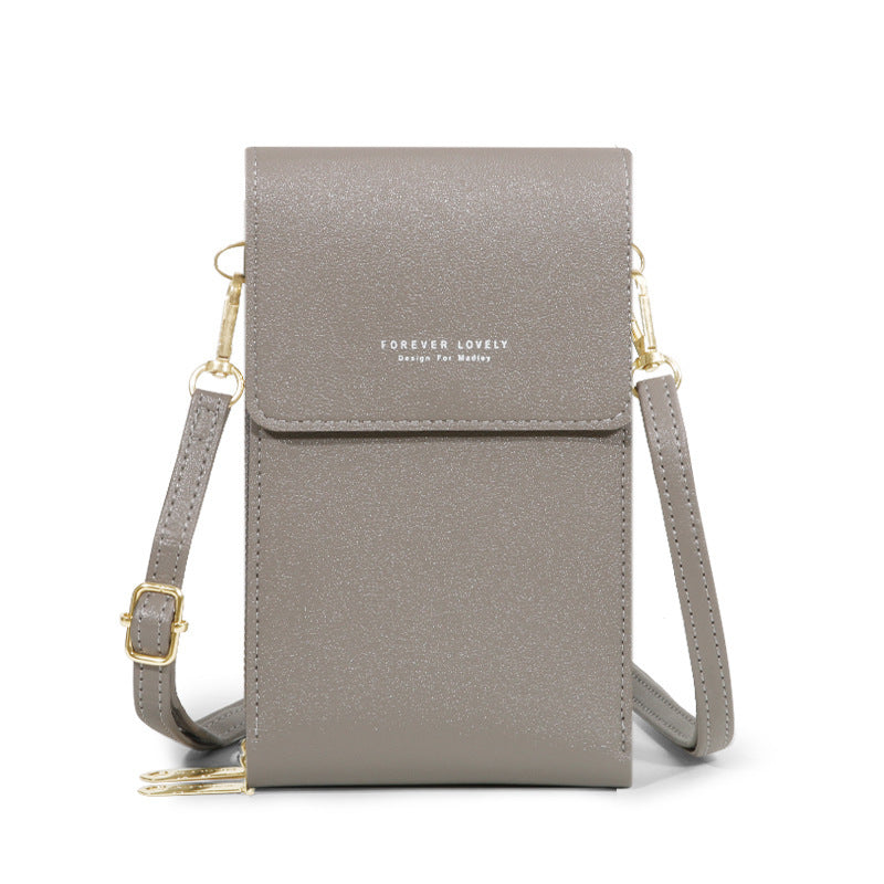 Women's Fashionable Crossbody PU Leather Touch Screen Mobile Wallet